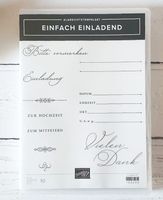 Stempelset "einfach einladend" von Stampin up