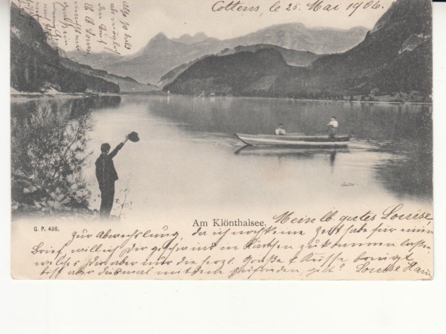 Ansichtskarten: Klöntalersee 1907 mit ST Cottens – Gebraucht aus Bürglen TG von StampGraf
