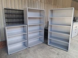 3x Bigla Metallregal Büro Werkstatt