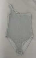 Glitzer Body von H&M, Silber, Grösse S