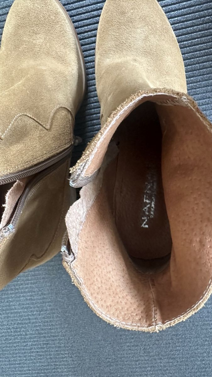 Nafnaf Scarpe da donna: Bottines cuir suède camel cloutées style western, taille 36 – Nuovo (secondo la descrizione) da Vuippens venduto da ale_6gkb 3