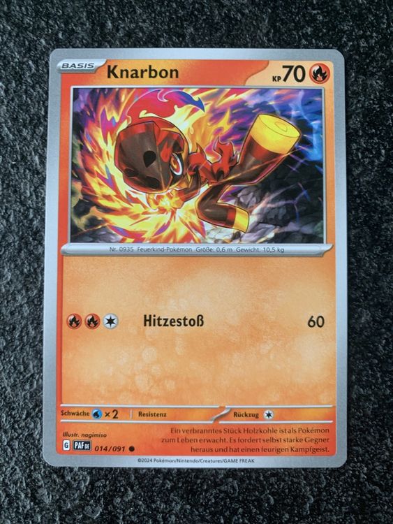 Pokemon TCG Knarbon DE PAF 014 091 Kaufen Auf Ricardo