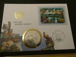 Tonga 1986, 1 Pa'anga,  unz.- Münzbrief WWF