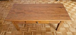 Table basse en bois avec tiroir, style rustique, occasion