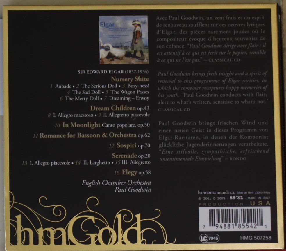 CD: Edward Elgar – Serenade for strings – Usato da Luzern venduto da CONTENTI 2
