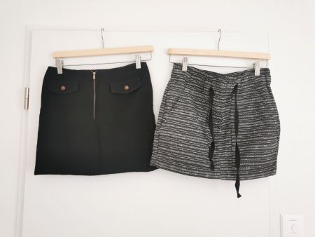 2 Röcke  Damen schwarz/grau Grösse S guter Zustand