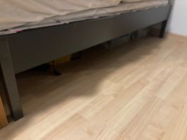 Bettgestell 168 x 210cm Anthrazit mit Doppel-Lattenrost