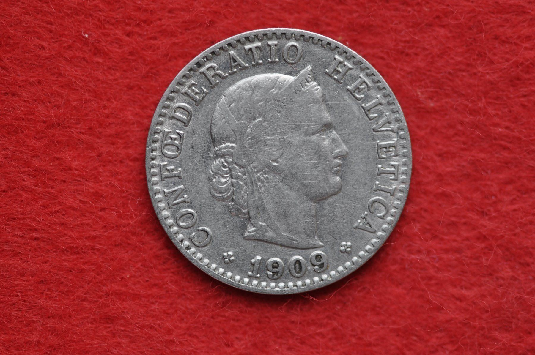 Tutti le monete: 20 rappen 1909 – Usato da Laupen BE venduto da Gufi57