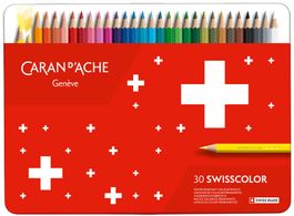 1284.730 Swisscolor Caran d'Ache * 30 Farbstifte Metall-Etui