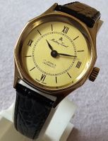 Mathey Tissot Handaufzug Vergoldet Elegante Damenuhr 25 mm