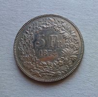 ++ 5.- Franken 1874 B.,  gute Erhaltung
