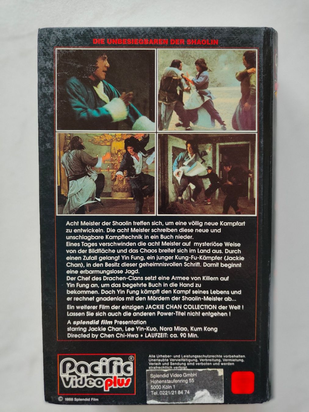 VHS Die unbesiegbaren der Shaolin Hartbox -Pacific Video