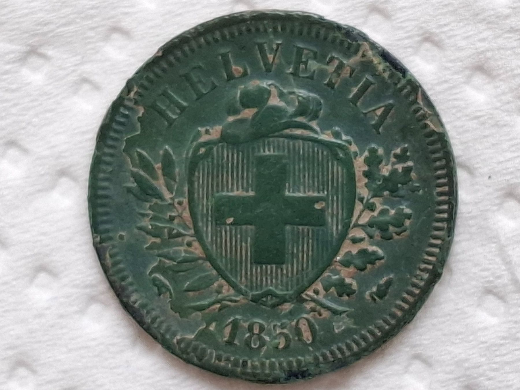 Alle Münzen: 1 Rappen 1850 – Gebraucht aus Neuchâtel von Grandloupblanc