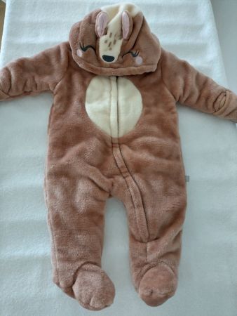Smile Baby Plüsch Overall braun mit Kapuze