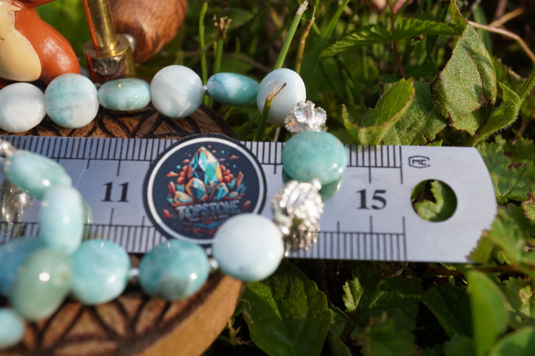 Catenine: Larimar  Plates     TOP Kette mit Silber  & Verschluss – Nuovo e nell'imballaggio originale da Eschenbach SG venduto da topstone 6