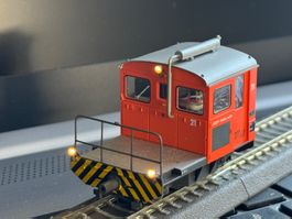Bemo RhB Tm 2/2 21 mit LED Licht und PowerPack ESU V5 Sound