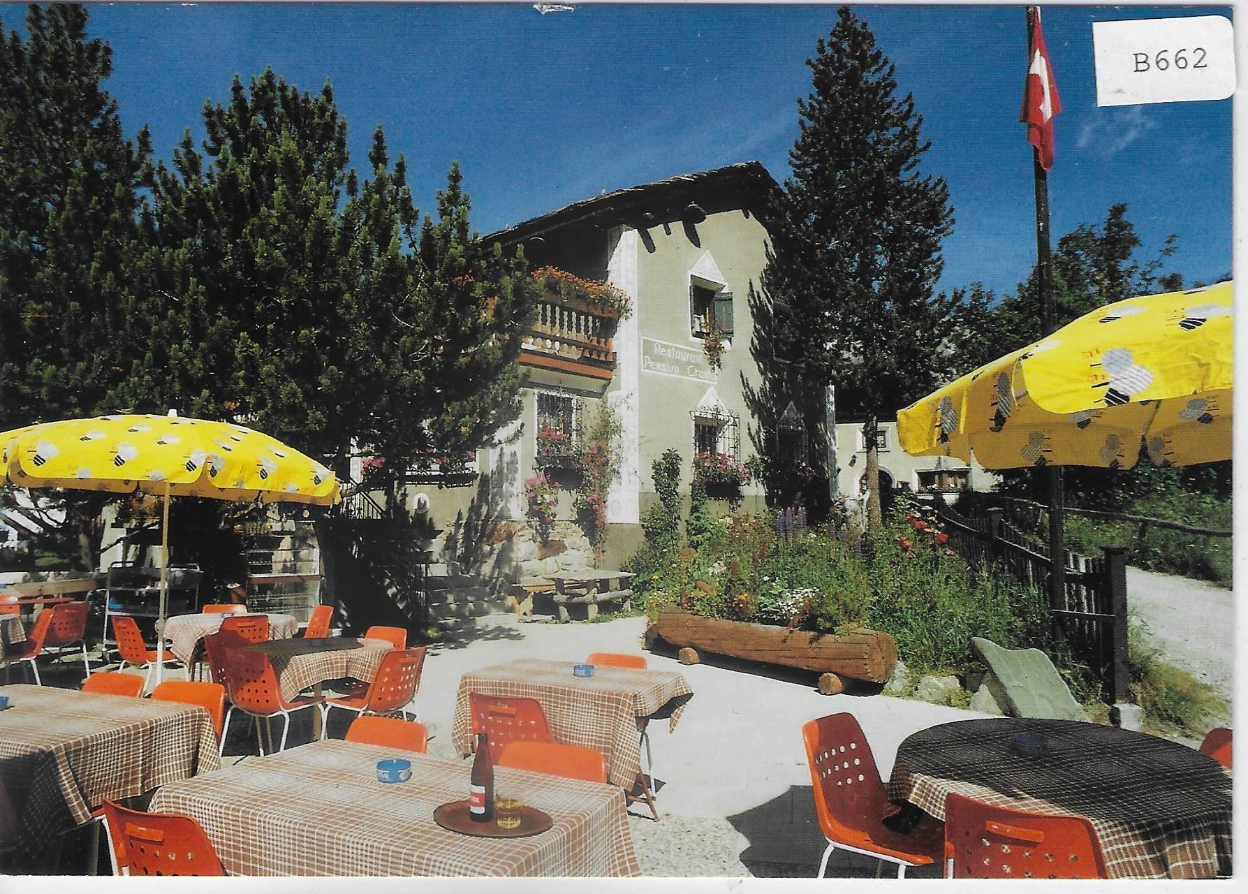 Cartoline postali: Restaurant Pension Crasta - Fex – Usato da Ettingen venduto da Kartenplanet