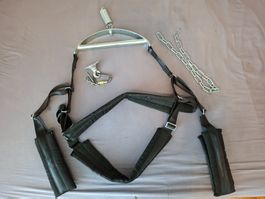 Schaukel Aufhängung Set mit Karabinern Feder Kette 60cm