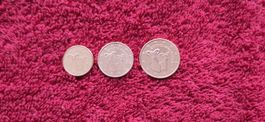 Euromünzen Zypern 2024, lose, 3 Münzen, 1, 2 und 5 Cent