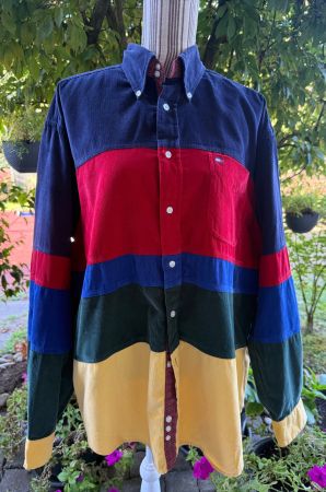 TOMMY HILFIGER CORD HEMD GR. L