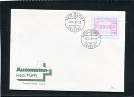 1981 Automatenm. Brief  u. Marke