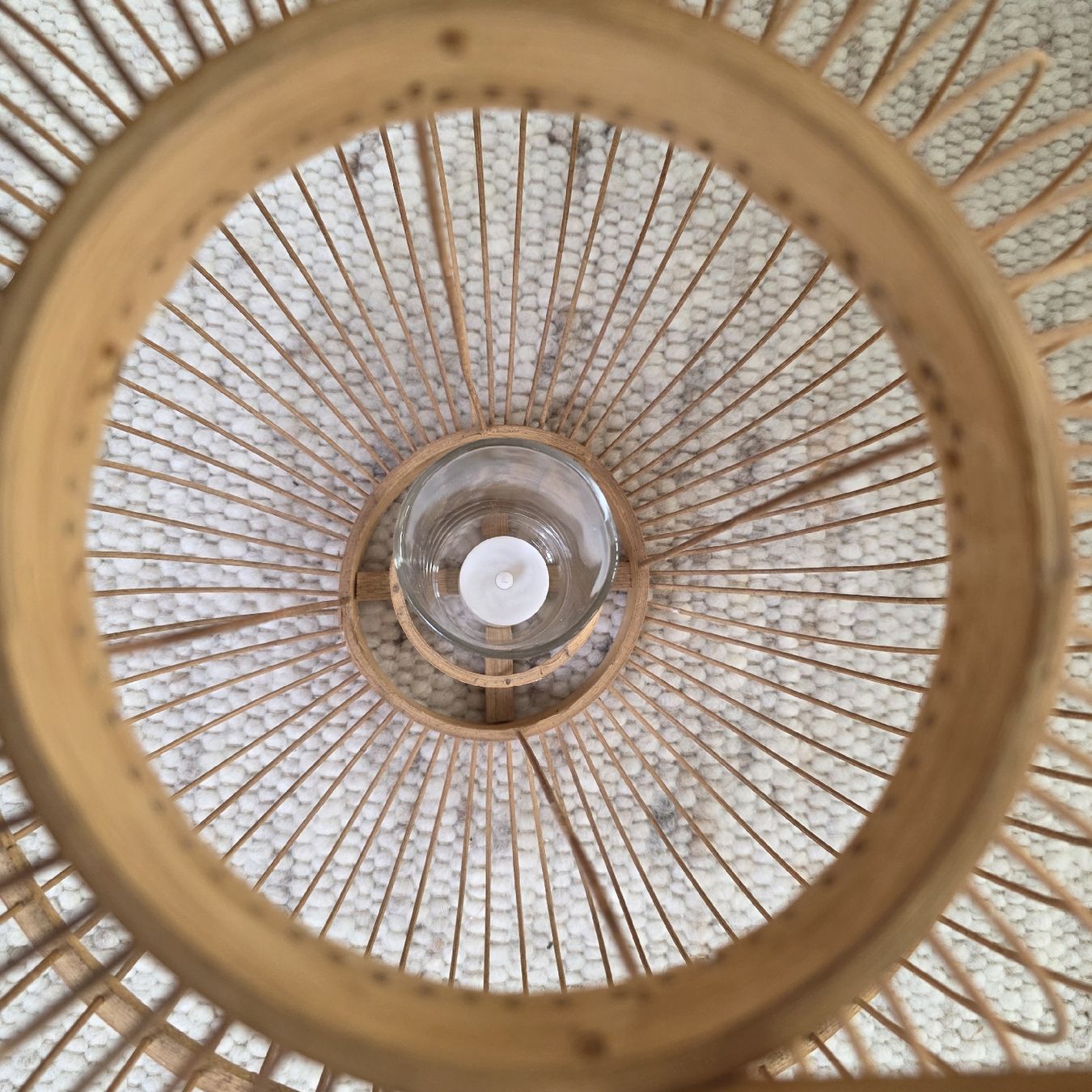 Lanterne: Windlicht Bambus mit Glas und Kerze  – Usato da Rheinsulz venduto da Gilea 3