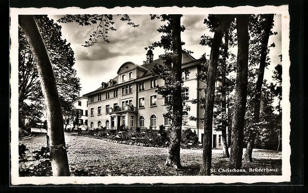 Cartoline postali: St. Chrischona, Brüderhaus mit Garten – Usato da Berlin venduto da bartko-reher