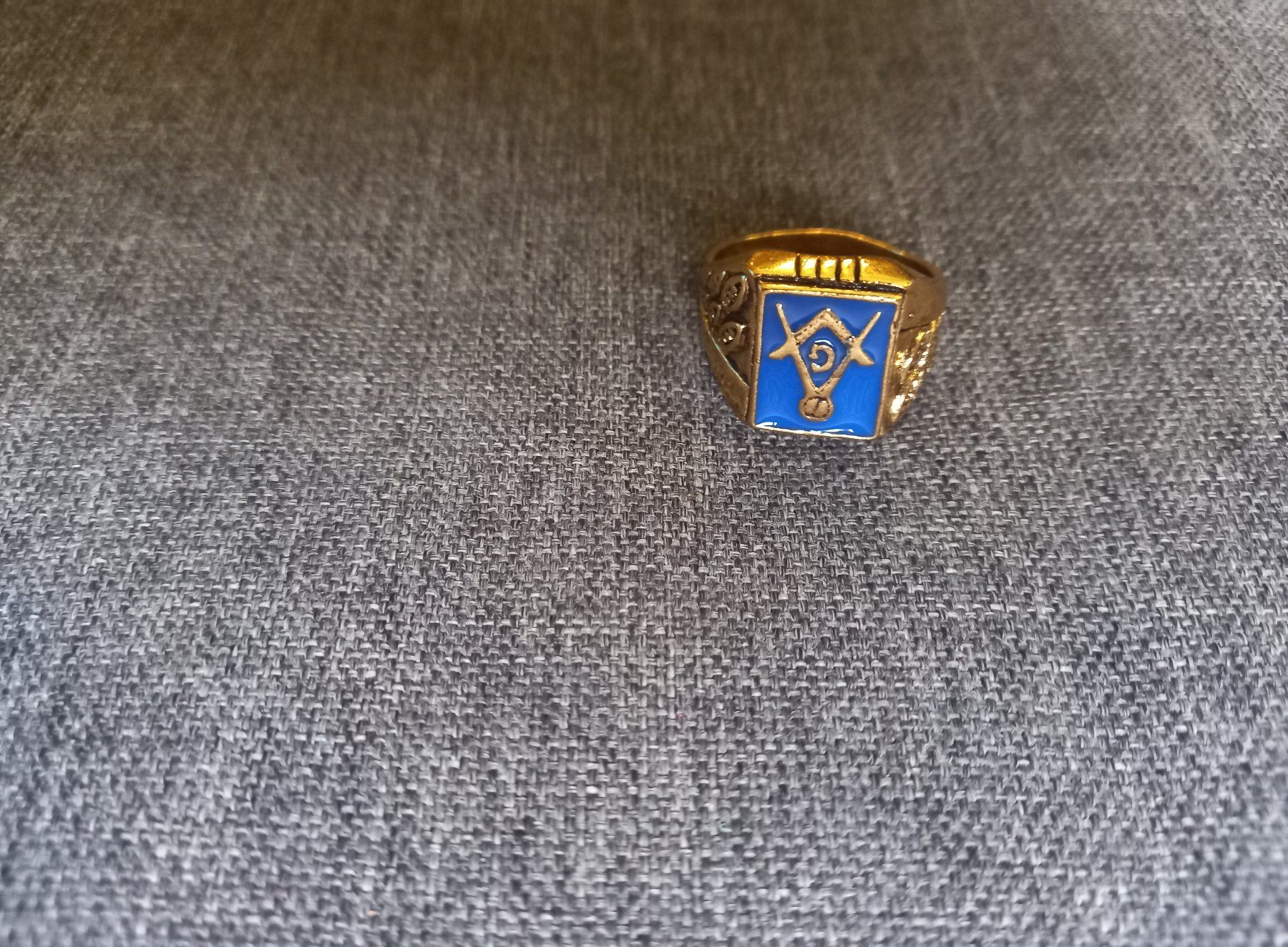 Freimaurer Ringe: Blauer Freimaurerring - Bague Franc-Maçon bleu Gr 11 – Neu und originalverpackt aus Bussigny von NATURALO 3