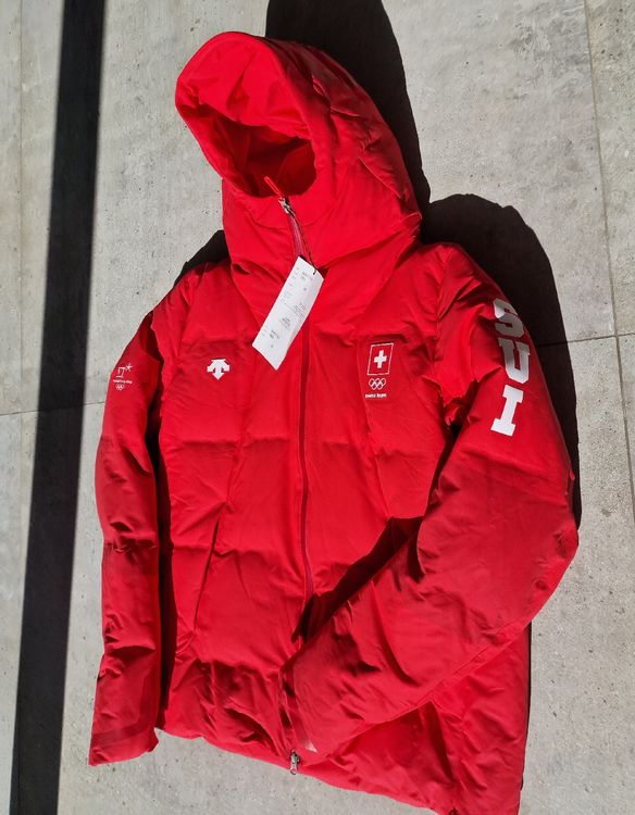 Swiss Team Daunenjacke Olympia rot neu (Neu und originalverpackt