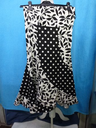 PEPE JEANS KLEID SCHWARZ WEISS GR M RV BAUMWOLLE NEU SÜSS