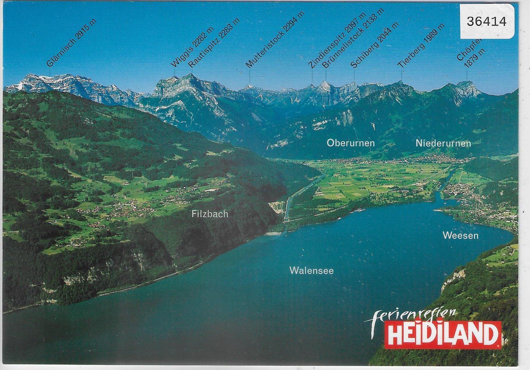 Ansichtskarten: Ferienregion Heidiland - Flugaufnahme – Gebraucht aus Ettingen von Kartenplanet