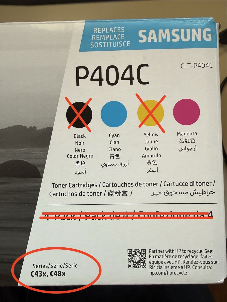 Samsung Cartucce per stampanti & toner: Samsung CLT-P404C Toner-Einheiten – Nuovo e nell'imballaggio originale da Schüpfen venduto da ASC15