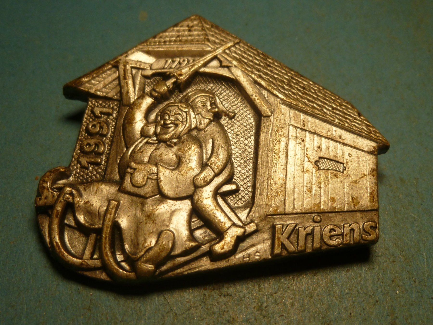 Plaketten & Abzeichen: KRIENS 1991 SILBER – Gebraucht aus Ried (Muotathal) von Mandarin02