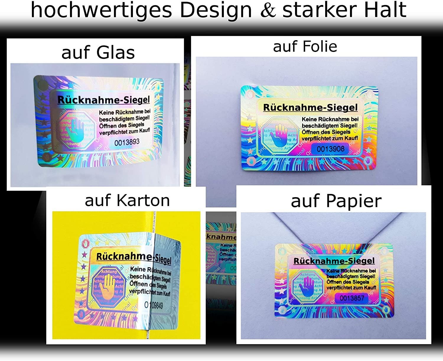 Sonstiges für Büro & Gewerbe: 50 Stück  3D-Holo-Sticker – Neu und originalverpackt aus Reiden von Gelbmeise 3