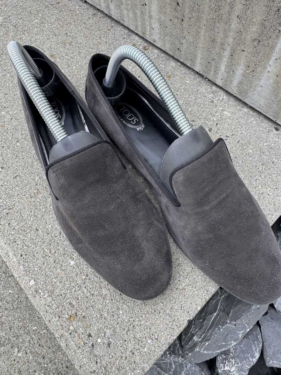 Tod'S Damenschuhe: TOD'S Mokassins Anthrazit Wildleder Nr. 38,5 – Gebraucht aus Oberengstringen von 80sete