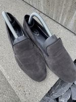 TOD'S Mokassins Anthrazit Wildleder Nr. 38,5