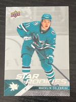 NHL Star Rookie Macklin Celebrini San Jose Sharks RC
