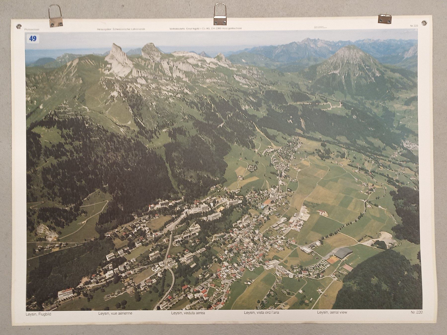 Foto & Immagini: Schulwandbild 220 Leysin Flugbild – Usato da Zürich venduto da danihell