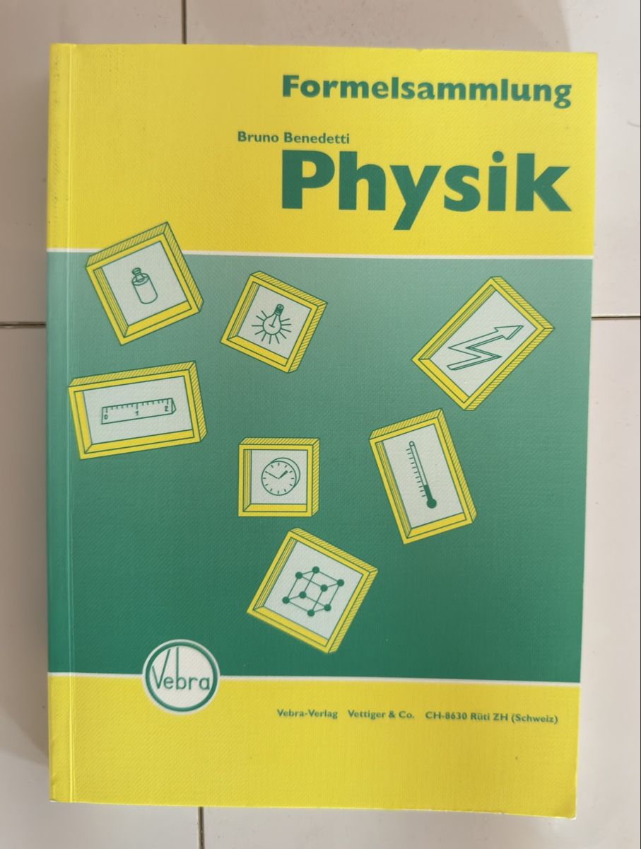 Libri: Physik Formelsammlung  Benedetti  Bruno  Vebra Verlag – Usato da Haegendorf venduto da Chruege