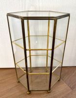 Kleine vintage Messing Vitrine Glas Vitrinchen 70er 80er