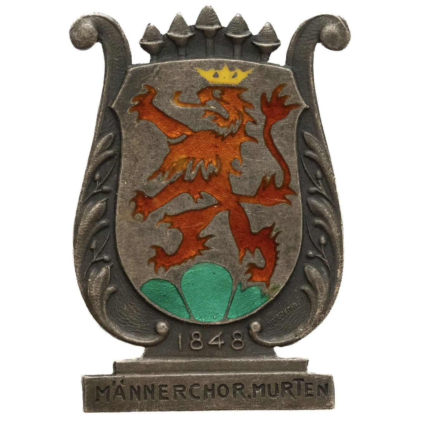 Medaglie: Männerchor Murten gegr. 1848 Silber emailliert – Usato da Rotkreuz venduto da Swiss-Coins