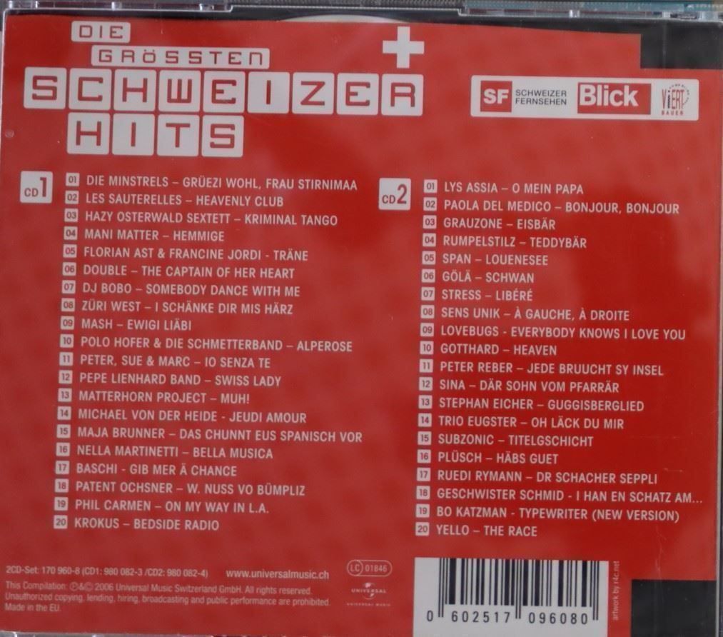 CDs: Die Grössten Schweizer Hits – Gebraucht aus Luzern von  2