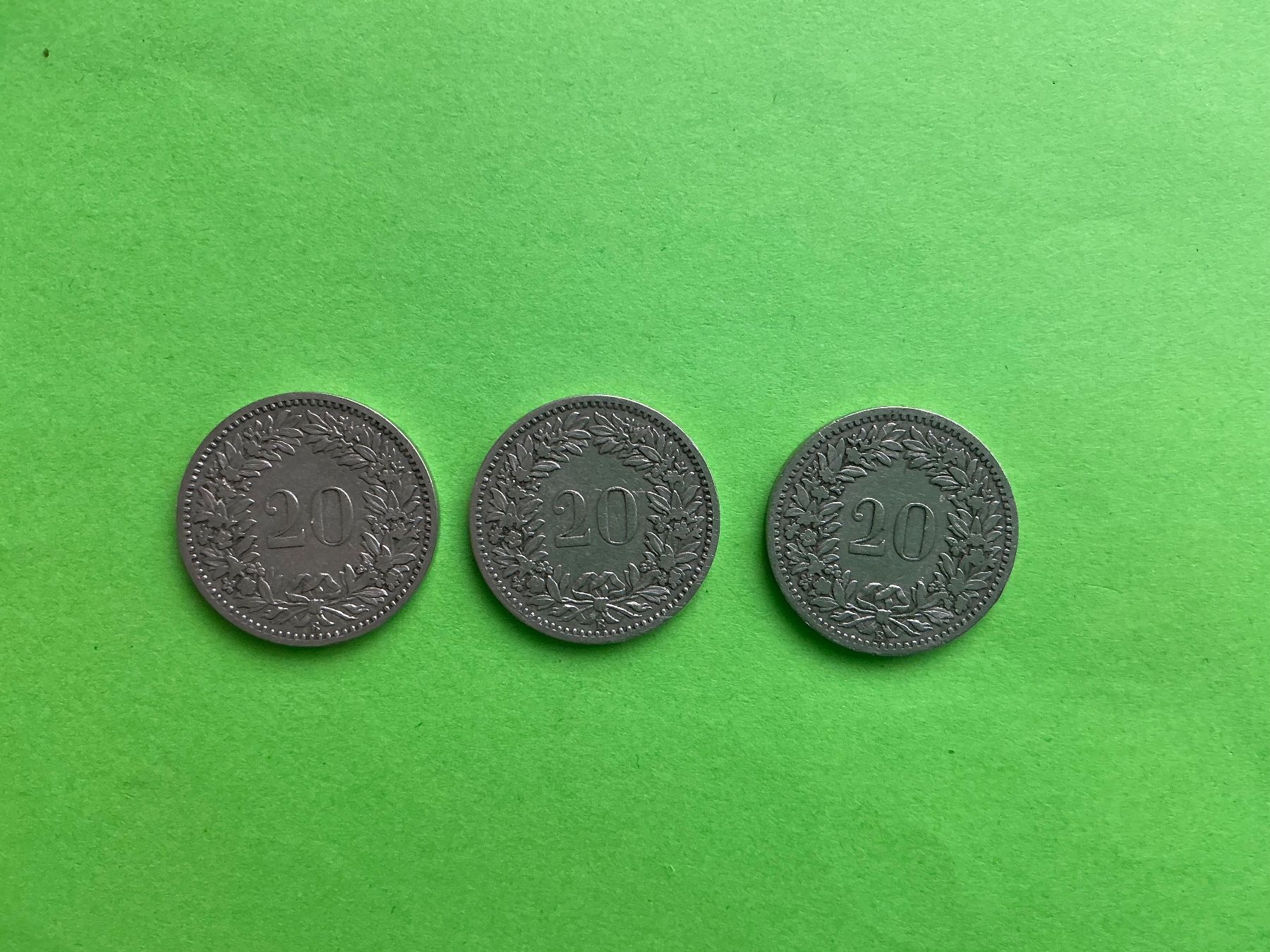 Tutti le monete: 20 Rappen / 1883 - 1884 - 1885 – Usato da Dübendorf venduto da Troll_88 1