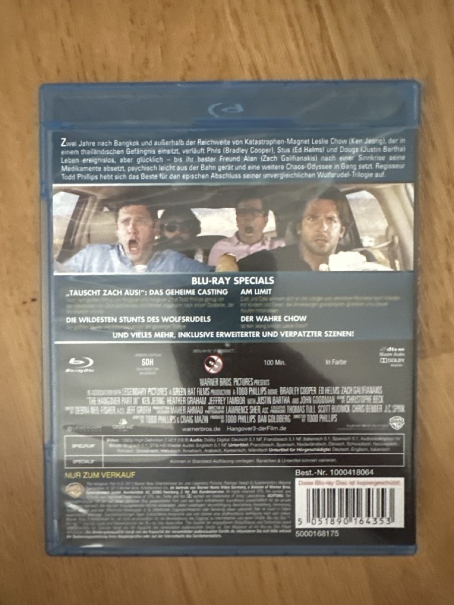 Tutti i DVDs: Blu-ray Hangover 3 Film – Nuovo (secondo la descrizione) da Hochdorf venduto da Blitzman83 1