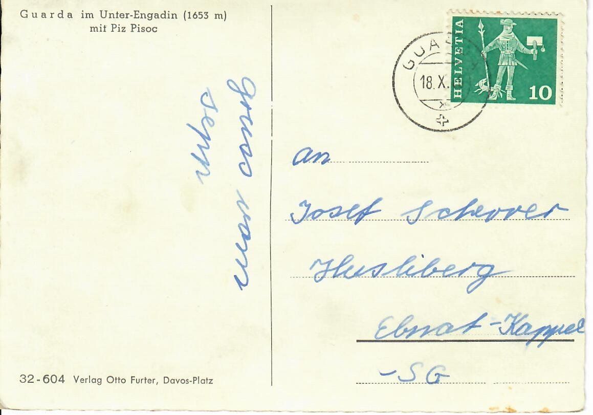 Cartoline postali: Guarda – Usato da Hochdorf venduto da Ziegel-16 1