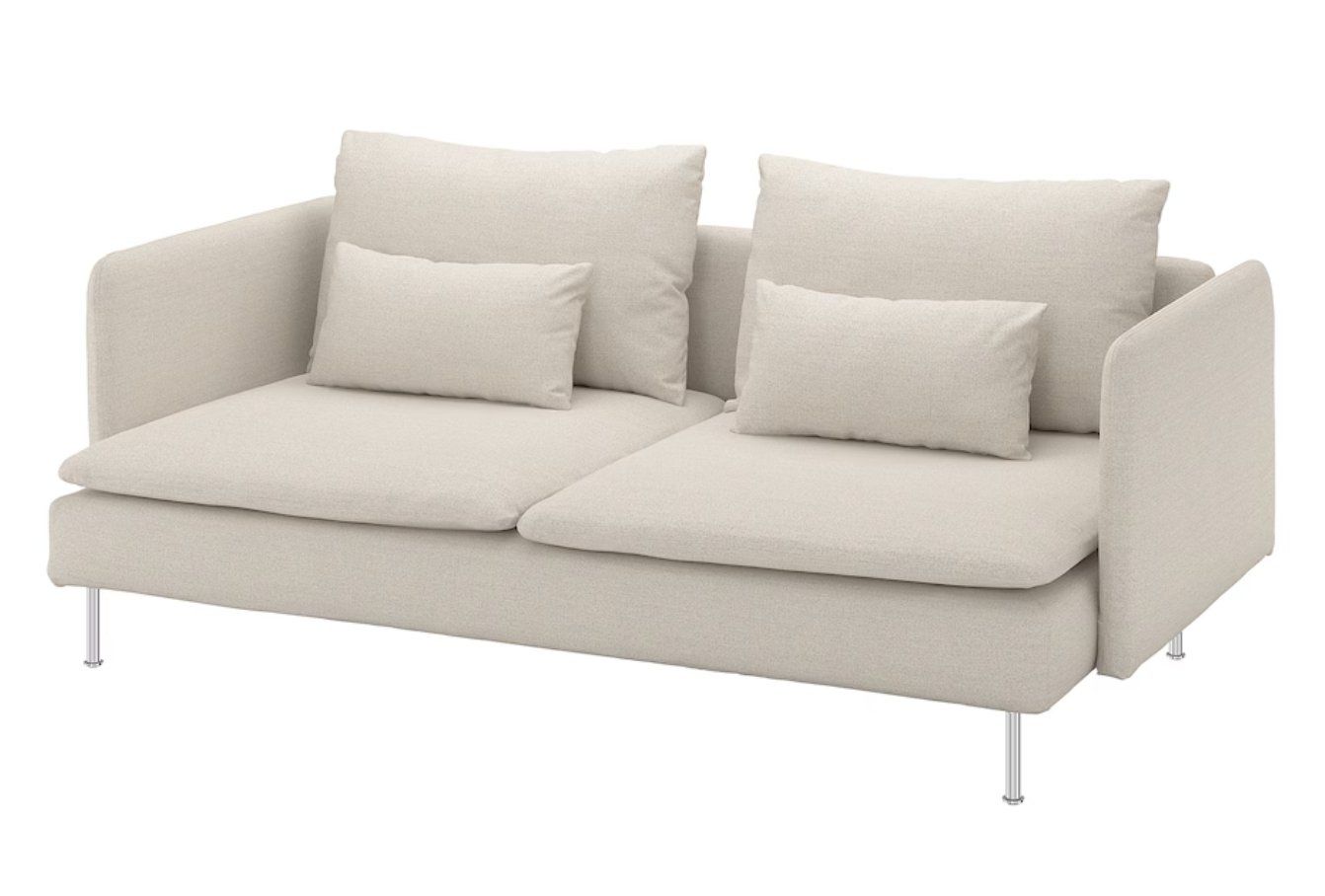 Ikea Divani: SÖDERHAMN 3er-Sofa & Hocker, Gunnared beige - Bezug waschbar – Usato da Aarburg venduto da ste_clp7 2