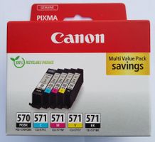 Canon Tintenpatronen 570/571 Multipack 5 Farben - NEU