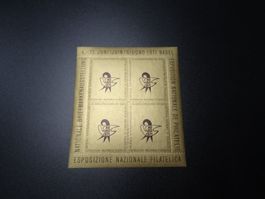 4er-Block Vignette Nationale Briefmarkenausstellung ab 1.--