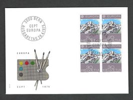 CH FDC Viererblock 1975