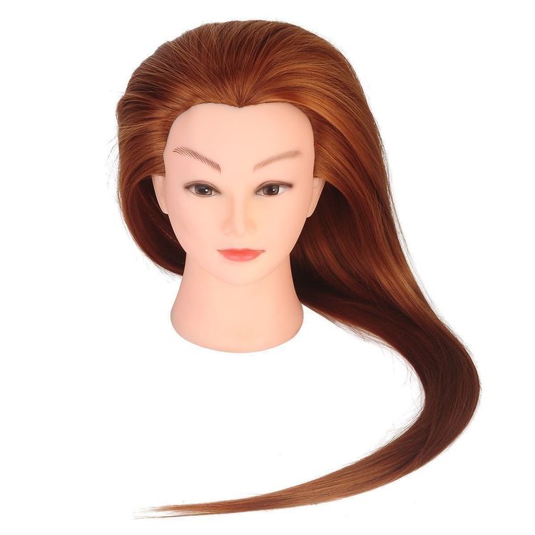 Übungskopf 66 Cm Mit Kunstfaserhaar – Frisierkopf Für Friseurausbildung, Kosmetologie & Styling